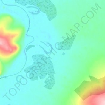 Mappa topografica Iditarod, altitudine, rilievo