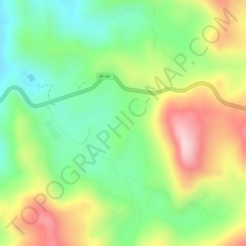 Mappa topografica Brumadinho, altitudine, rilievo