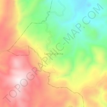 Mappa topografica Santa Catarina, altitudine, rilievo