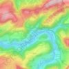 Mappa topografica St-Ursanne, altitudine, rilievo