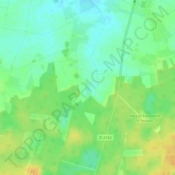Mappa topografica La Rive du Bois, altitudine, rilievo