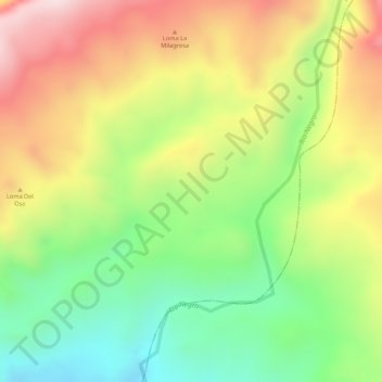 Mappa topografica La Soledad, altitudine, rilievo