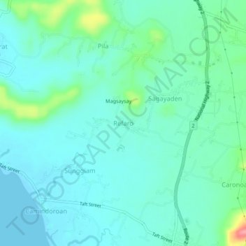 Mappa topografica Refaro, altitudine, rilievo