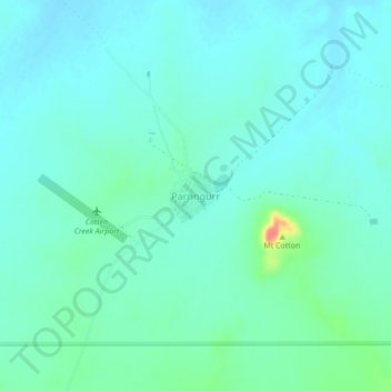 Mappa topografica Parnngurr, altitudine, rilievo