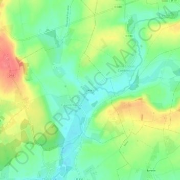 Mappa topografica Fleurs, altitudine, rilievo