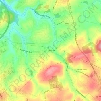 Mappa topografica Ore Valley, altitudine, rilievo