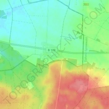 Mappa topografica Kemlitz, altitudine, rilievo