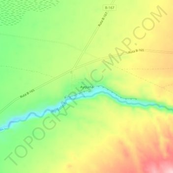Mappa topografica Ayquina, altitudine, rilievo