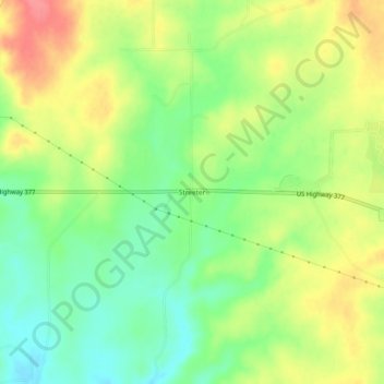Mappa topografica Streeter, altitudine, rilievo