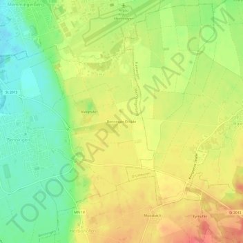 Mappa topografica Benninger Einöde, altitudine, rilievo