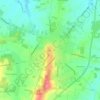 Mappa topografica Barbezieux, altitudine, rilievo