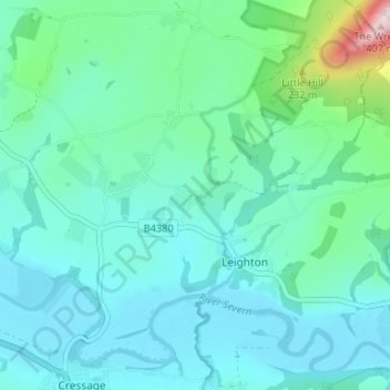 Mappa topografica Garmston, altitudine, rilievo
