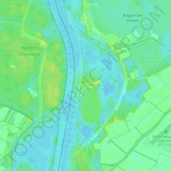 Mappa topografica Insel Rott, altitudine, rilievo