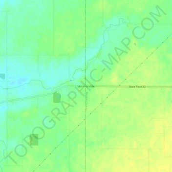 Mappa topografica Shannondale, altitudine, rilievo