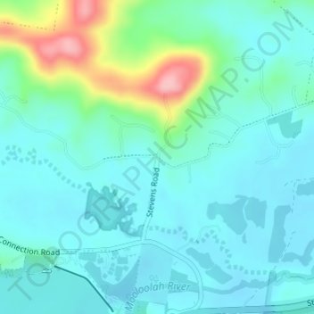 Mappa topografica Glenview, altitudine, rilievo