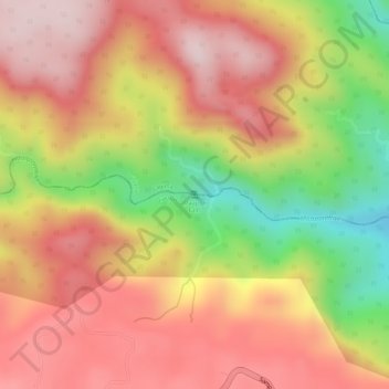Mappa topografica Maapon Falls, altitudine, rilievo