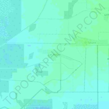 Mappa topografica Las Milpas, altitudine, rilievo