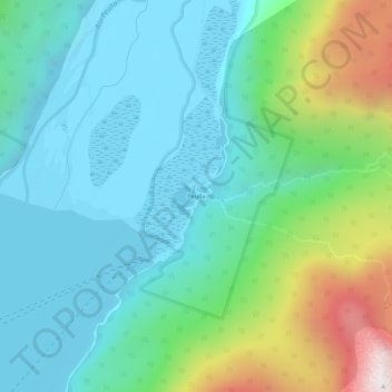 Mappa topografica Peulla, altitudine, rilievo