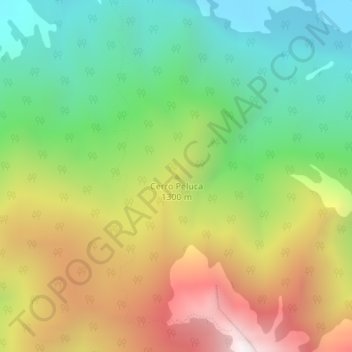 Mappa topografica Cerro Peluca, altitudine, rilievo