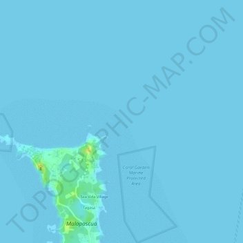 Mappa topografica Deep Slope, altitudine, rilievo