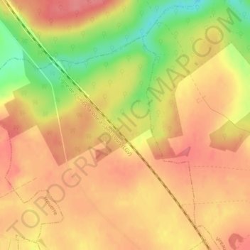 Mappa topografica Les Champs Jolivets, altitudine, rilievo