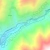 Mappa topografica Huariquiña, altitudine, rilievo