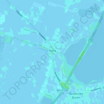 Mappa topografica Follega, altitudine, rilievo