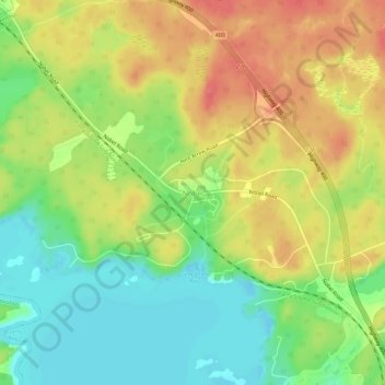 Mappa topografica Nobel, altitudine, rilievo