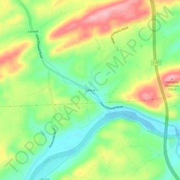 Mappa topografica Galena, altitudine, rilievo