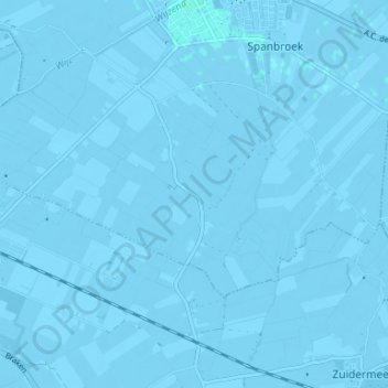 Mappa topografica Zandwerven, altitudine, rilievo