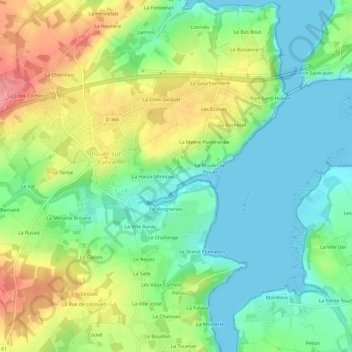 Mappa topografica La Basse Minotais, altitudine, rilievo