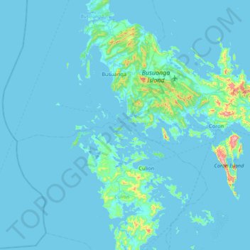 Mappa topografica Darab Island, altitudine, rilievo
