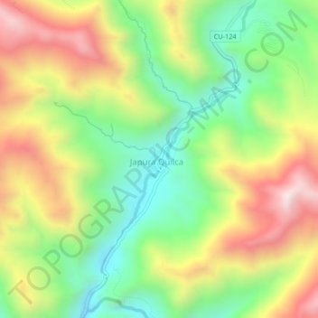 Mappa topografica Japura, altitudine, rilievo