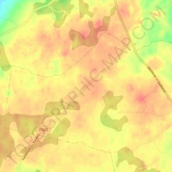 Mappa topografica Davidovka, altitudine, rilievo