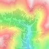 Mappa topografica Raggio, altitudine, rilievo