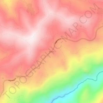 Mappa topografica Ganns, altitudine, rilievo