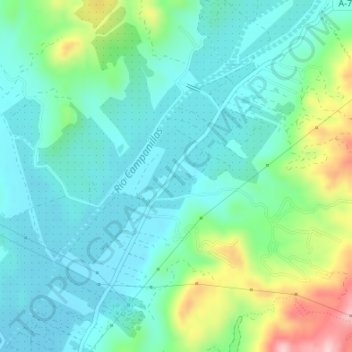Mappa topografica La Perlilla, altitudine, rilievo