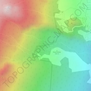 Mappa topografica Forêt de Bois Blanc, altitudine, rilievo