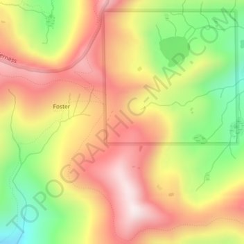 Mappa topografica Klamath Mountains, altitudine, rilievo