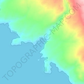 Mappa topografica Caleta Quebrada Honda, altitudine, rilievo
