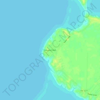 Mappa topografica Tobacco Patch, altitudine, rilievo