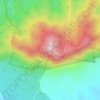 Mappa topografica Mount Yarrahapinni, altitudine, rilievo