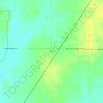 Mappa topografica Carona, altitudine, rilievo