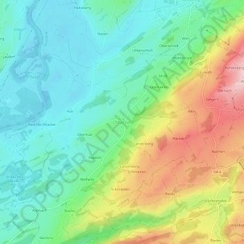 Mappa topografica Ottacker, altitudine, rilievo