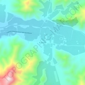Mappa topografica El Tambo, altitudine, rilievo