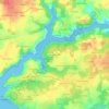 Mappa topografica Kermeur Bihan, altitudine, rilievo