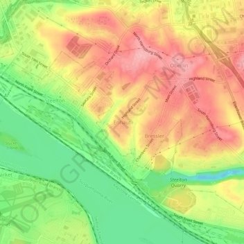Mappa topografica Enhaut, altitudine, rilievo