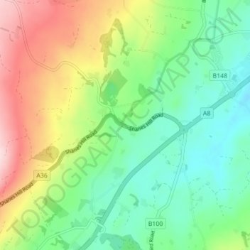 Mappa topografica Kilwaughter, altitudine, rilievo