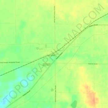 Mappa topografica Holton, altitudine, rilievo