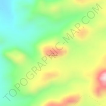 Mappa topografica Serra Verde, altitudine, rilievo